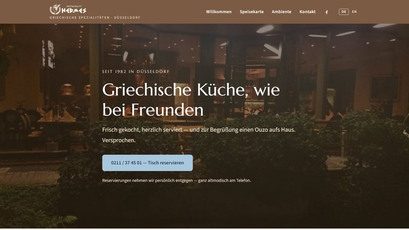 The new Hermes website